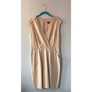 Ann Taylor Tan Dress with Pockets